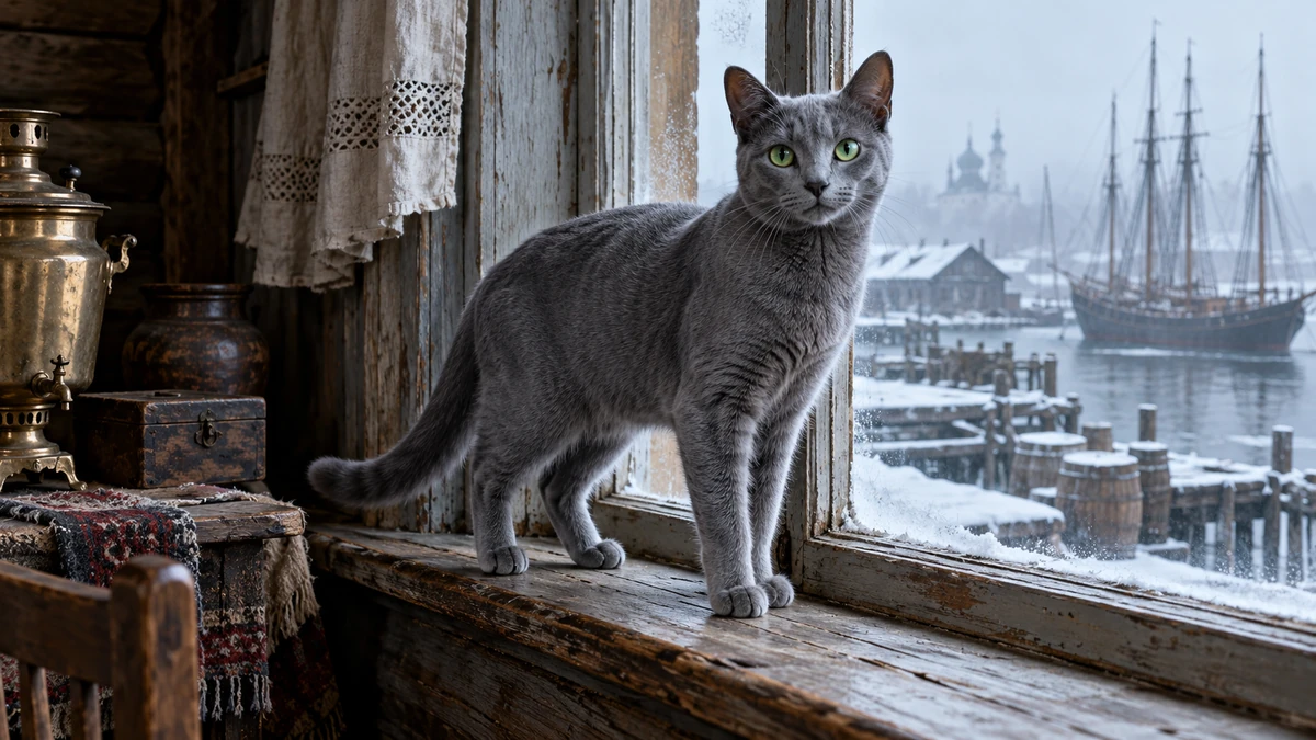 Mavi Rus Kedisi kedi — ırkın tarihi ve kökeni