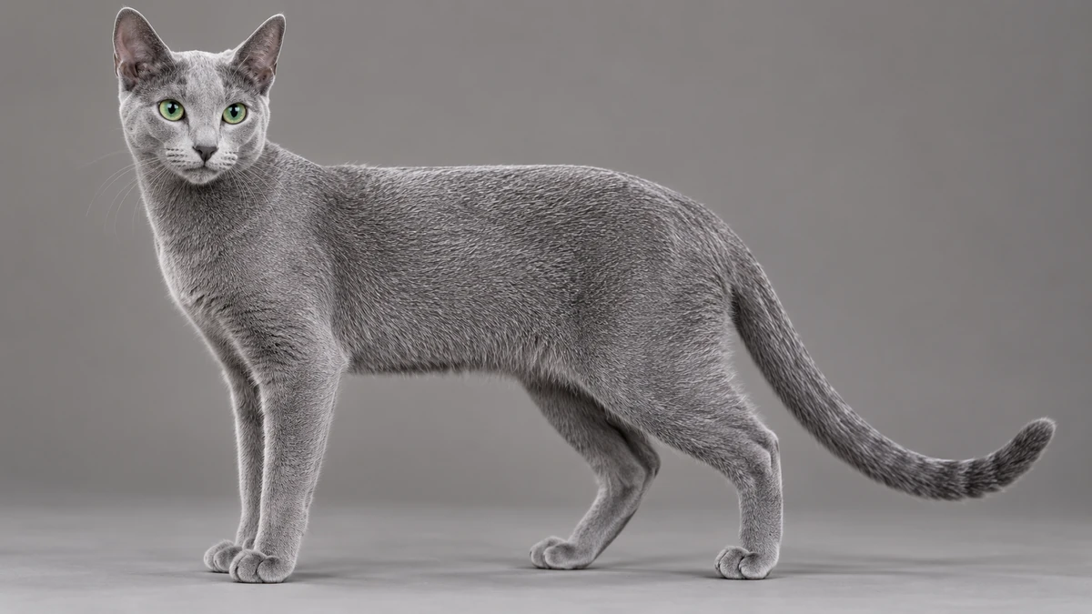 Mavi Rus Kedisi kedi — gümüş uçlu mavi