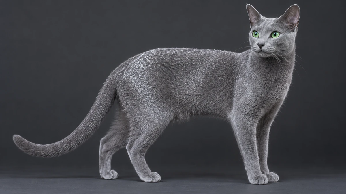 Mavi Rus Kedisi kedi — gümüş parıltılı mavi